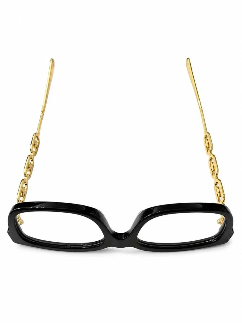 Black and Gold Chain Link Eyeglass Frames 55-18-143